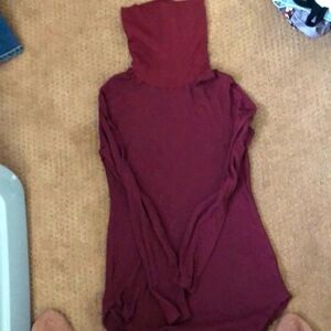 Comfy warm burgundy long sleeve shirt thermal